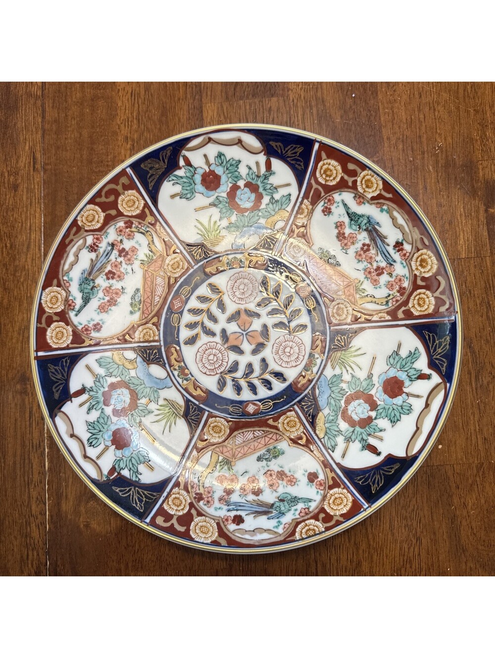 Gold Imari Brocade, Ancient Imari, Arita Ware, Made By Shuck 11” Hand Painted